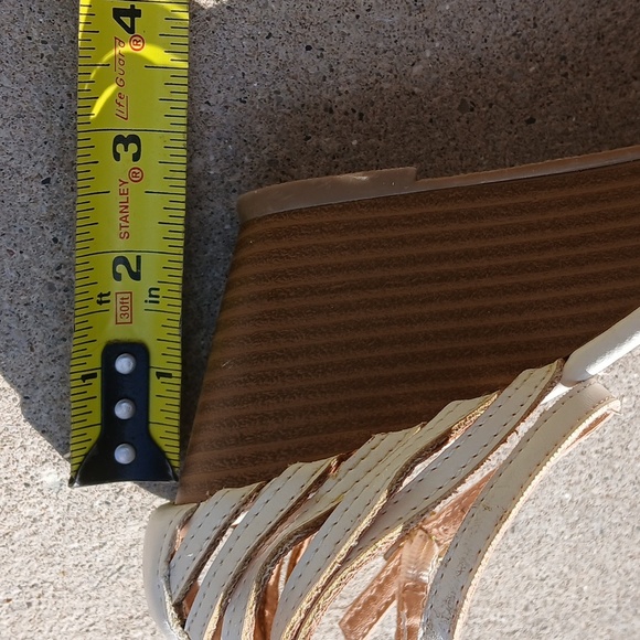 MONTEGO BAY CLUB WHITE Sandal Open Toe Wedge Heel Ankle Strap Size 9 - Picture 5 of 10